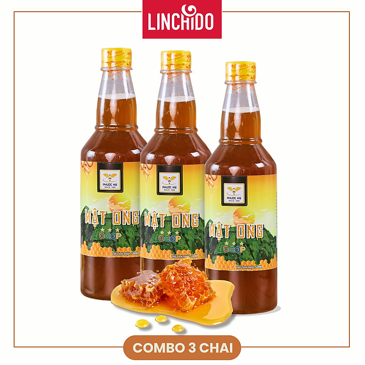 COMBO 3 Chai Mật ong hoa Cà Phê Phước Hỷ _ 500 ML