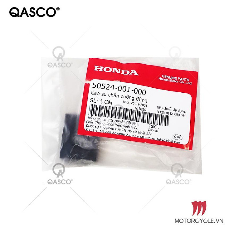 50524-001-000 | Cao su chân chống đứng | RUBBER MAIN STAND STOPPER (Chính hãng Honda)