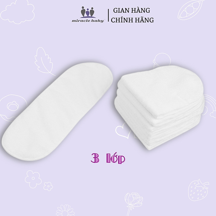 Miếng lót sơ sinh Miracle Baby tái sử dụng Chính hãng Giá tốt - Hình ảnh 2