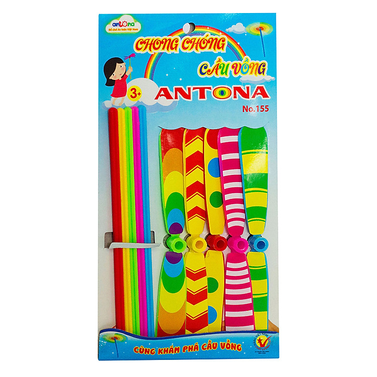 Bộ 5 Đồ Chơi Chong Chóng Cầu Vồng Cho Bé Antona
