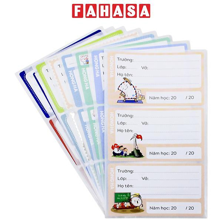 Nhãn Vở Học Sinh Cấp II Hồng Hà 3595 (8 chiếc)