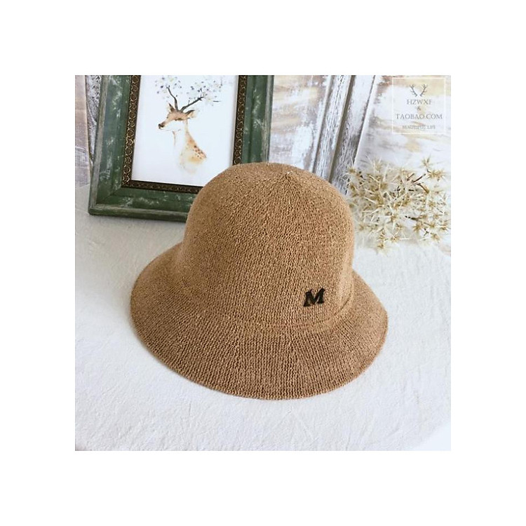Nón Cói Nữ Chữ M Đi Biển Mũ Tai Bèo Vành Vintage