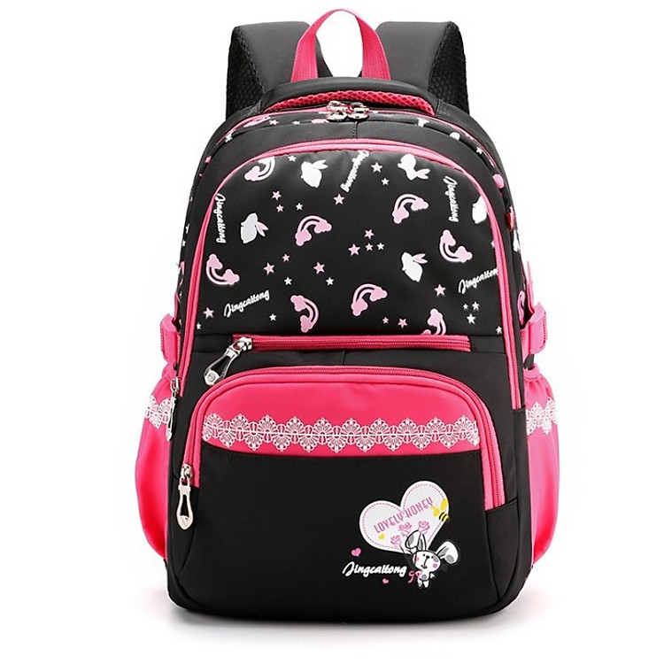 Balo Học Sinh Siêu Nhẹ Chống Thấm LoveLy, Cặp Học Sinh Có Dải Phản Quang Cho Bé Gái