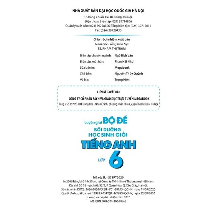 Luyện Giải Bộ Đề Bồi Dưỡng Học Sinh Giỏi Tiếng Anh Lớp 6 - Ảnh 3