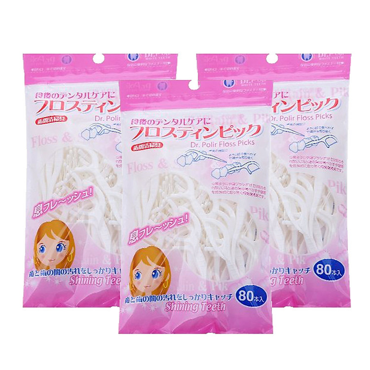 Combo 3 Bịch Tăm chỉ nha khoa Okamura Japan (bịch 80 cây*3)