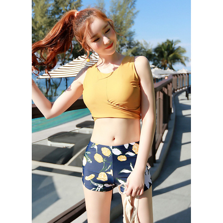 Set Đồ Bơi 3 Mảnh Rực Rỡ Nắng Hè AT167 MayHomes Bộ Đồ Áo Bơi Nữ, Quần Bơi Nữ Và Váy Bơi Nữ