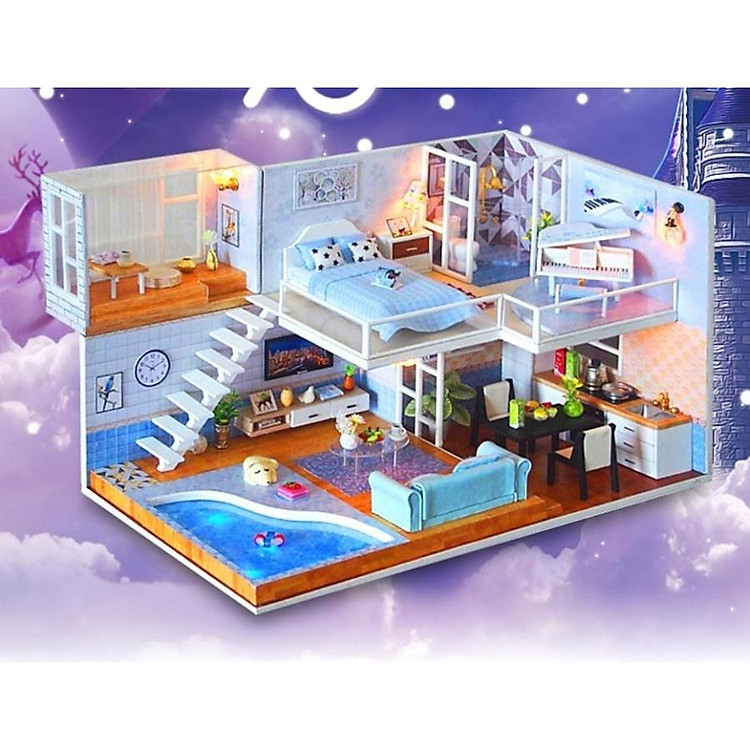 Mô hình nhà búp bê gỗ Cute Room - Biệt thự Because You