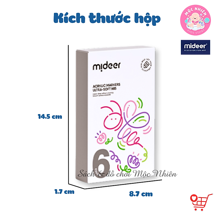 Bút Lông Màu Acrylic An Toàn (6 màu) - Ảnh 6