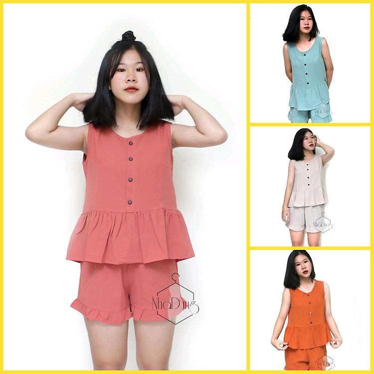 ĐỒ MẶC NHÀ CHO NỮ BỘ SÁT NÁCH CỰC ĐẸP DỄ THƯƠNG VẢI ĐŨI KHÔNG NHẮN DƯỚI 62KG (SẢN PHẨM SHOP TỰ MAY VÀ HÌNH SHOP TỰ CHỤP) BAO ĐỔI TRẢ NẾU SẢN PHẨM LỖI
