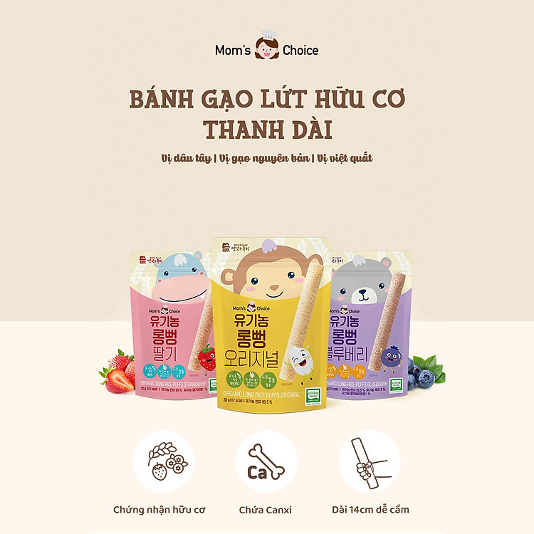 Nơi mua Bánh ăn dặm gạo lứt hữu cơ Mom's Choice Đảm bảo Tiết kiệm - Hình ảnh 3