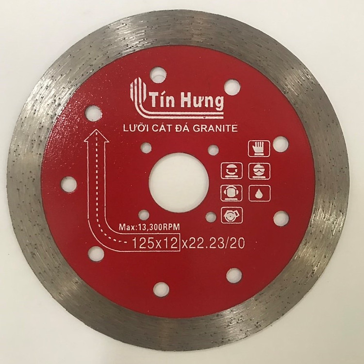Lưỡi cắt đá Granite Tín Hưng 125mm - Cắt Nước