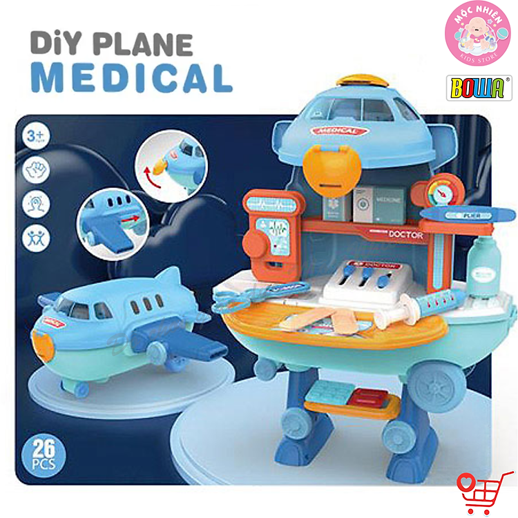 Đồ Chơi Nhập Vai Máy Bay Y Tế BOWA Chính hãng Ưu đãi - Hình ảnh 5
