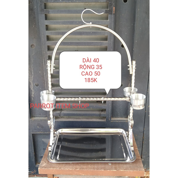 1 cầu đứng cây đậu xoắn size trung (dài 40 rộng 30 cao 50cm) dùng cho chim,Vẹt đứng (chưa có kèm xích)
