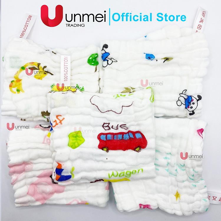 Mua Khăn Sữa Cotton Unmei 6 lớp cho Bé Chính hãng Ưu đãi - Hình ảnh 5