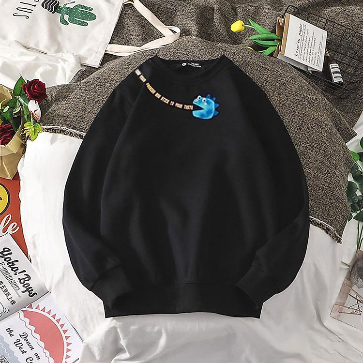 Áo Sweater , áo thun dài tay Form Rộng Nỉ Ngoại Gấu Treo 4 màu (Unisex nam nữ đều mặc được)