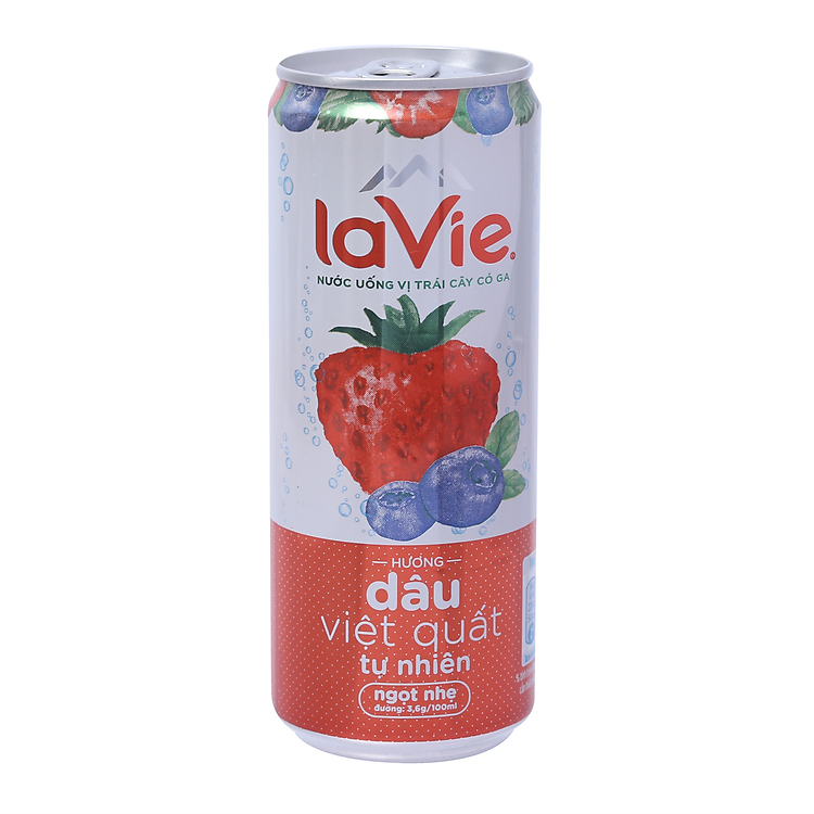 Nước Uống Vị Trái Cây Có Ga Lavie Sparkling Hương Dâu Việt Quất 330Ml