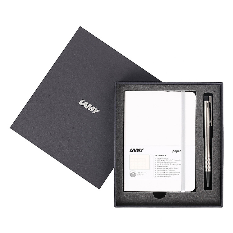 Bộ Sổ Lamy A6 Softcover White + Bút Lamy Logo Steel - Ảnh 3