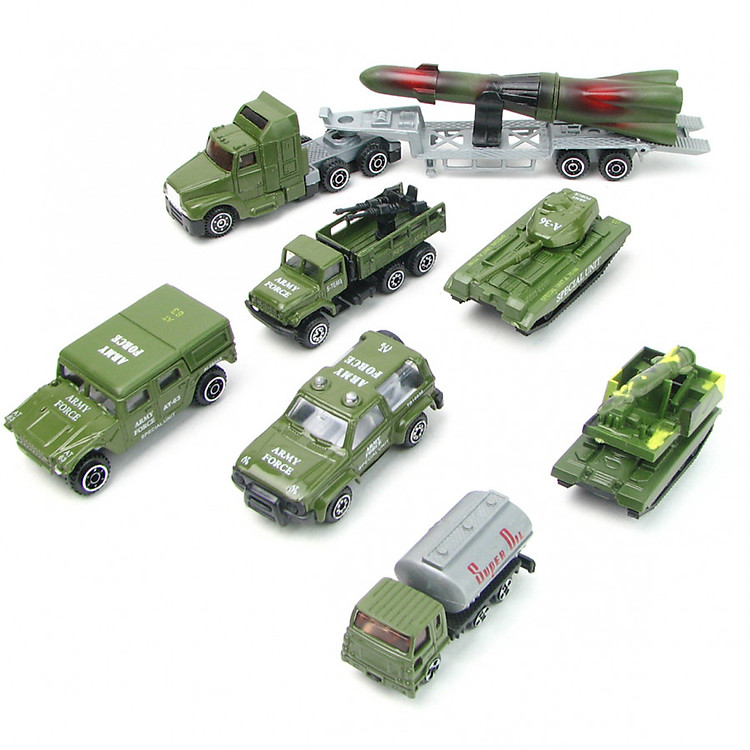 Bộ 7 Xe Mô Hình Action Team - Bằng Sắt