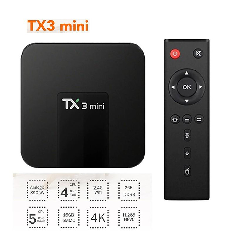 AdTvBox Tx3 Mini Ram CPU S905 - Ram 2GB, Rom 16GB - Android 10.0