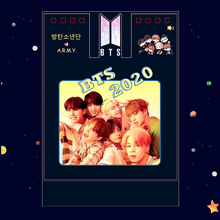 Lịch 2020 để bàn BTS tặng vòng may mắn