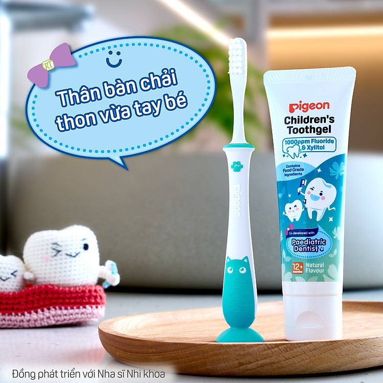 Bàn chải Pigeon cho bé 18 tháng Chính hãng Ưu đãi - Hình ảnh 3