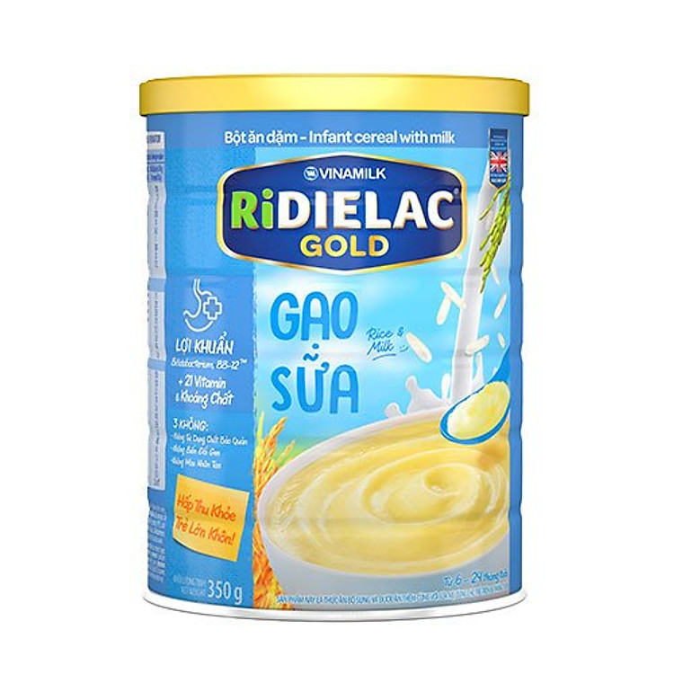 Combo 2 hộp BỘT ĂN DẶM RIDIELAC GOLD GẠO SỮA Hàng chuẩn Giá rẻ - Hình ảnh 4