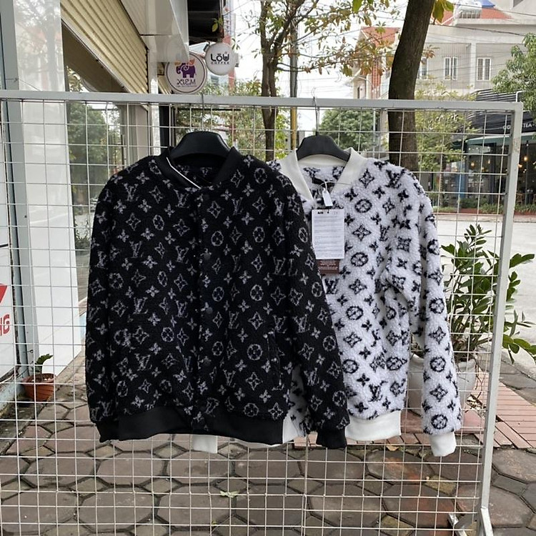 ÁO KHOÁC LÔNG DỆT VÂN LV CAO CẤP, ÁO BOMBER NAM THỜI TRANG- BIN STORE