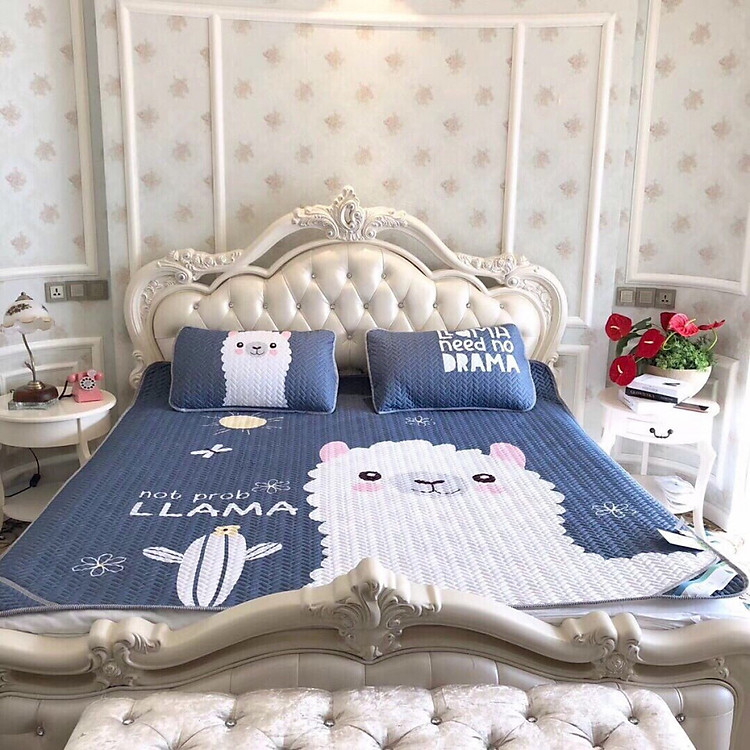 Chiếu điều hòa TENCEL cao cấp 3D gấu trúc xanh