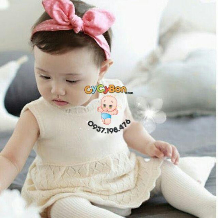 Băng Đô Họa Tiết Tai Thỏ Màu Hồng Chấm Bi Co Giãn Thoải Mái Cho Bé Gái !