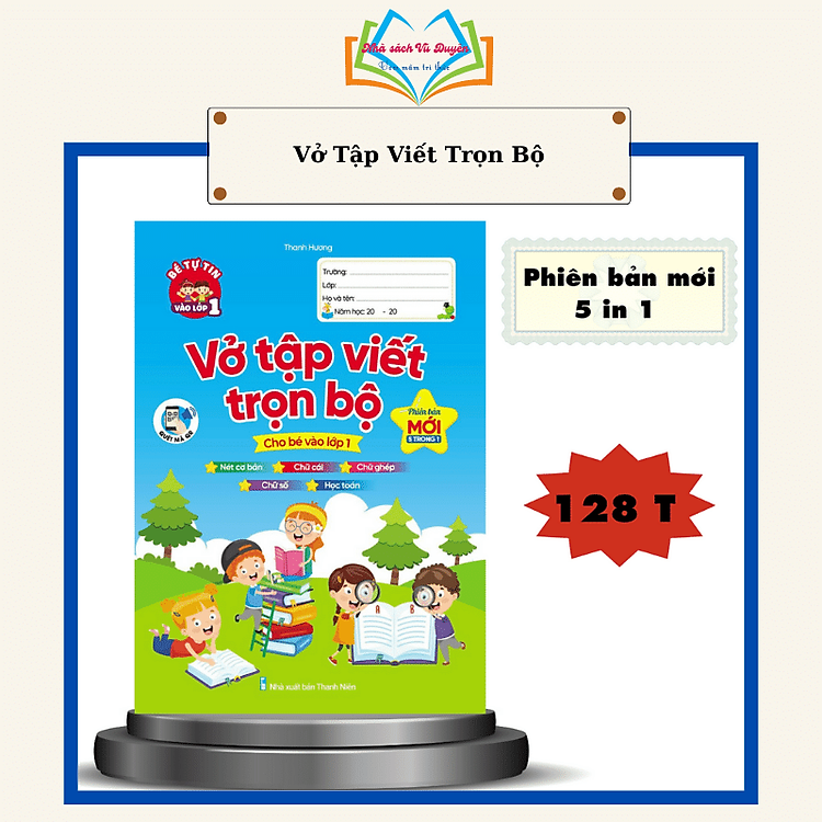 Vở Tập Viết Trọn Bộ 5 Trong 1 Cho Bé Vào Lớp 1
