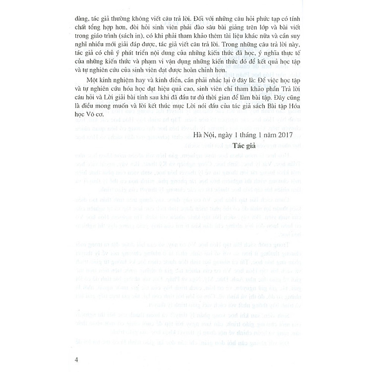 Bài Tập Hóa Học Vô Cơ - Quyển I - Lý Thuyết Đại Cương Về Hóa Học (Tái bản năm 2020) - Ảnh 3