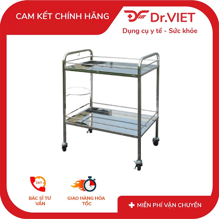 Xe đẩy DCG-27 - 2 tầng - 1 vòng - 35*50 (Không Hộc)