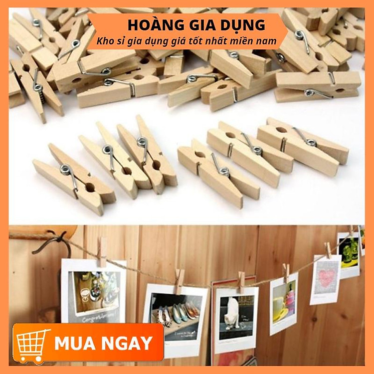 Kẹp Gỗ Treo Ảnh Trang Trí Sinh Nhật Noel Giáng Sinh Trang Trí Phòng Ngủ Bàn Học Lễ Tết (SÉT 50 CÁI) H093