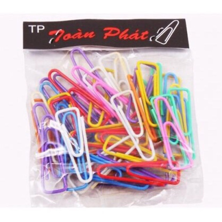 Kẹp Giấy Nhựa Nhiều Màu (10 Bịch) - Ảnh 2