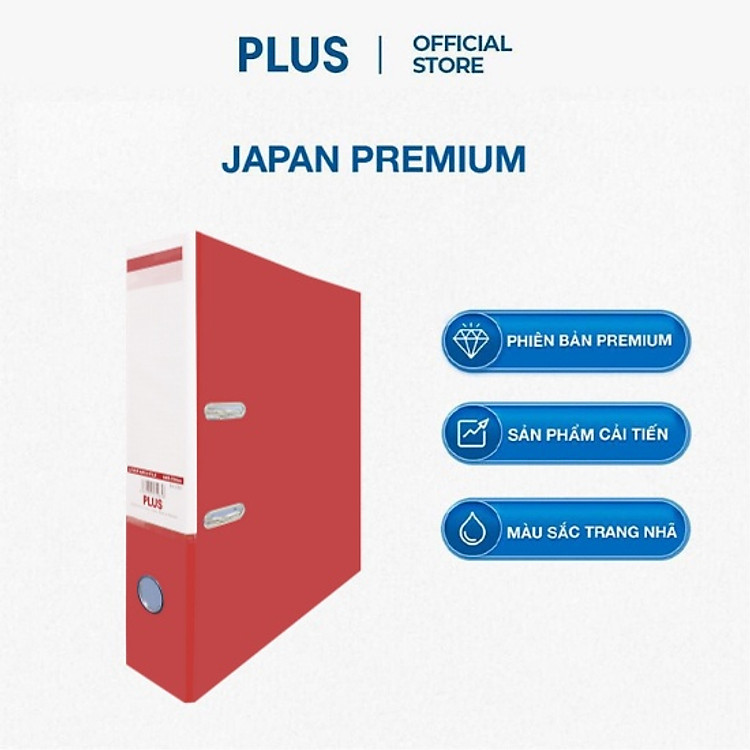 Bìa Còng A4 Dày 7cm PLUS – Đỏ