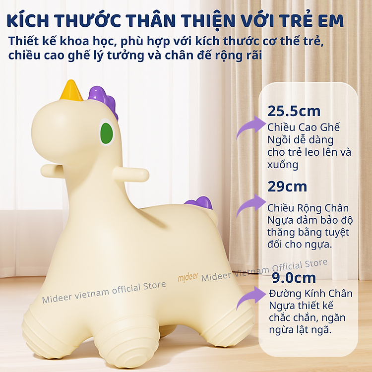 Thú nhún bơm hơi Mideer cho bé Chính hãng Tiết kiệm - Hình ảnh 4