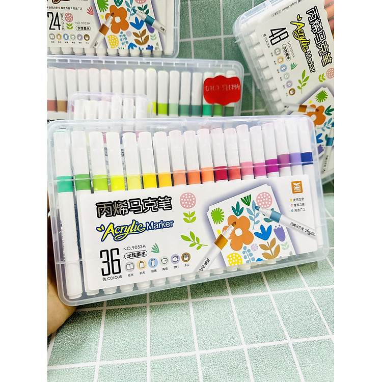 Bút Lông Màu Acrylic Marker (12 màu) - Ảnh 3