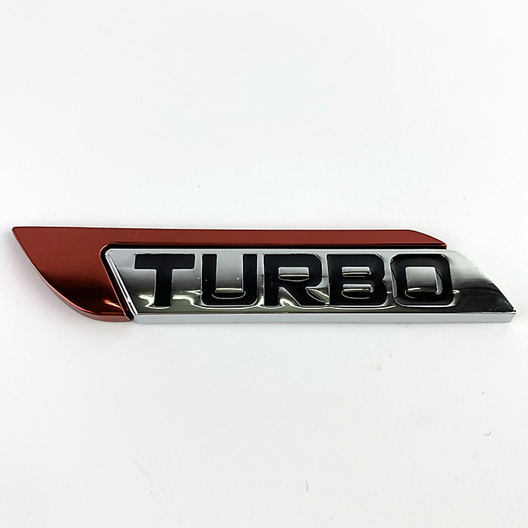 Tem Kim Loại Chữ TURBO Dán Trang Trí Ô Tô