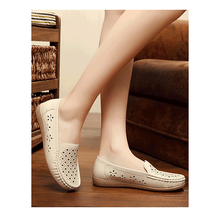 Giày moca công sở nữ, giày moi nữ đế cao su mềm siêu êm - Mã SP : MC2