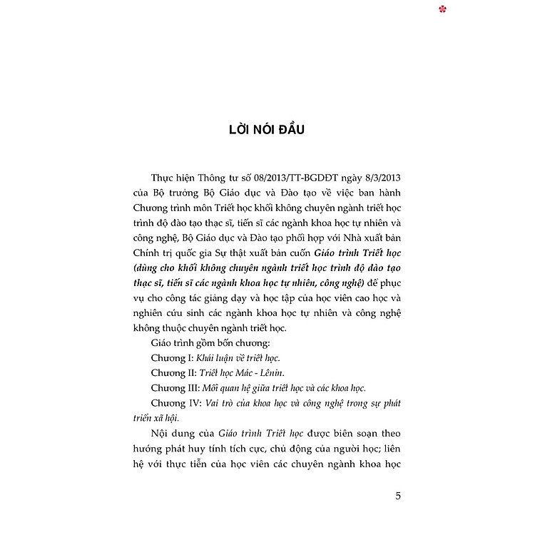 Giáo trình Triết học (Dùng cho khối không chuyên ngành triết học trình độ đào tạo thạc sĩ, tiến sĩ các ngành khoa học tự nhiên, công nghệ) - Ảnh 3