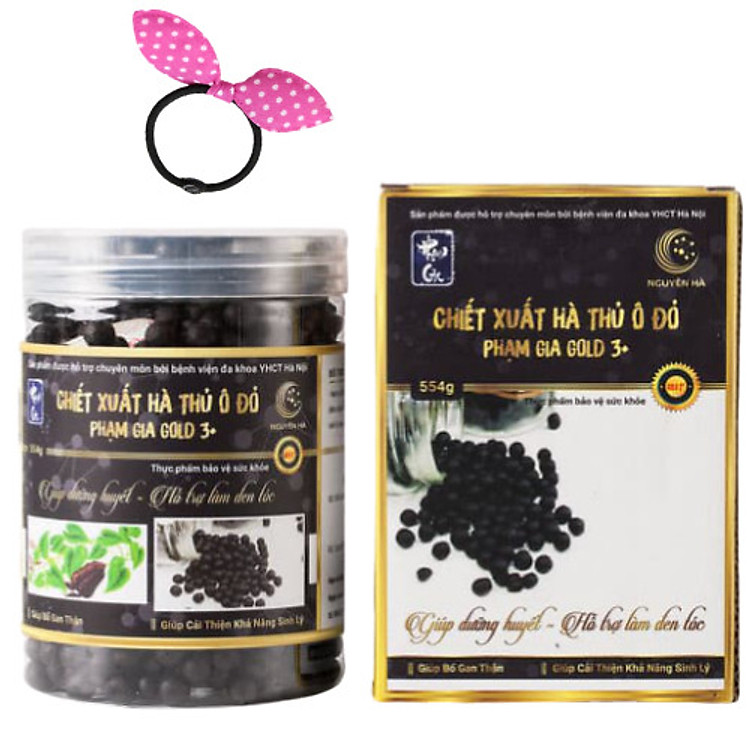 Chiếc Xuất Hà Thủ Ô Đỏ Phạm Gia Gold 3+, hỗ trợ điều trị Tóc Bạc Sớm - Tặng Kèm Cột Tóc Tai Thỏ Màu Ngẫu Nhiên