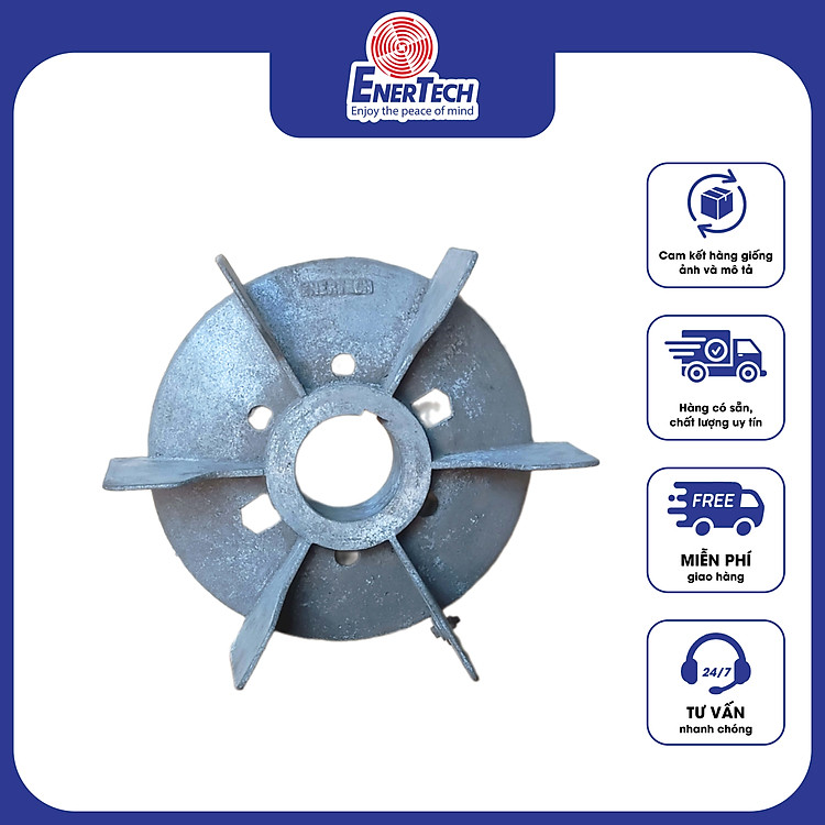Cánh quạt sắt cho motor công nghiệp, động cơ điện công nghiệp framesize 80 - 112 - 132