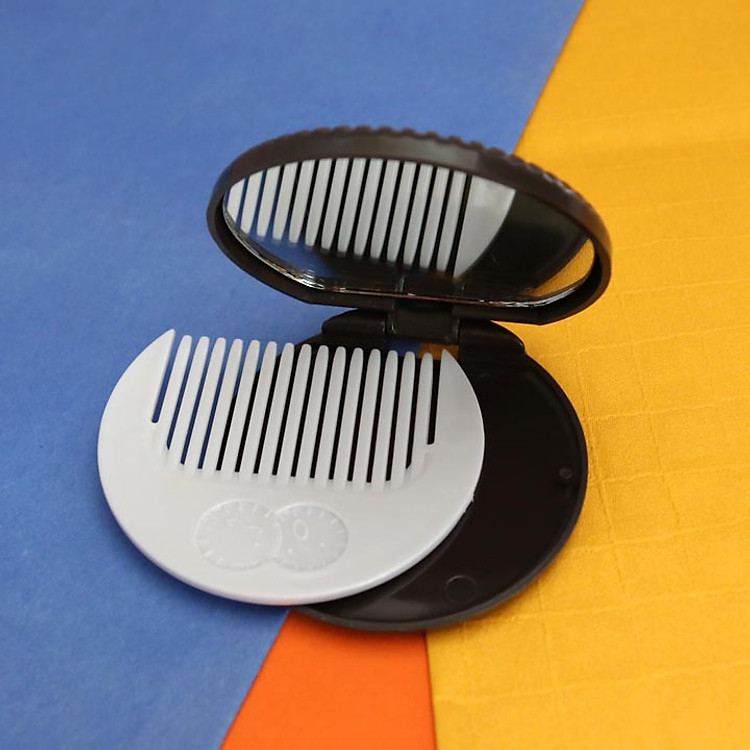 Gương Lược Bỏ Túi Mini Hình Bánh Cookie – Màu Nâu Sẫm