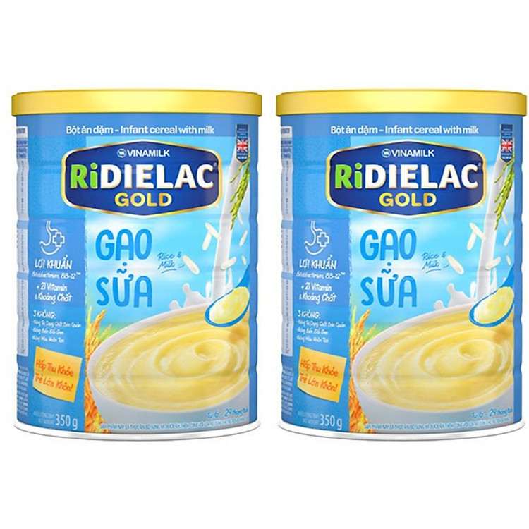 Combo 2 hộp BỘT ĂN DẶM RIDIELAC GOLD GẠO SỮA Hàng chuẩn Giá rẻ - Hình ảnh 3