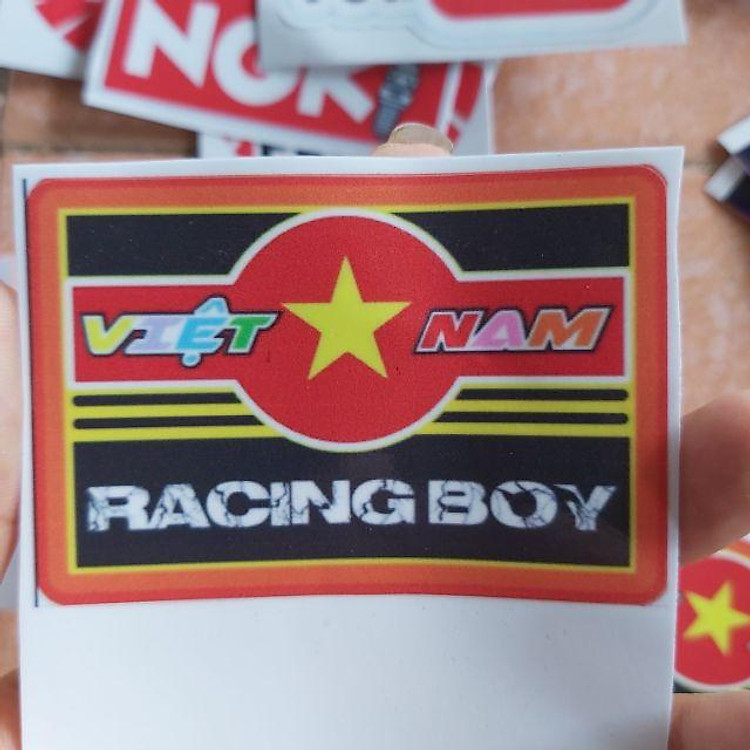 Tem Sticker Racing Boy VN Dán Xe, Không Thấm Nước