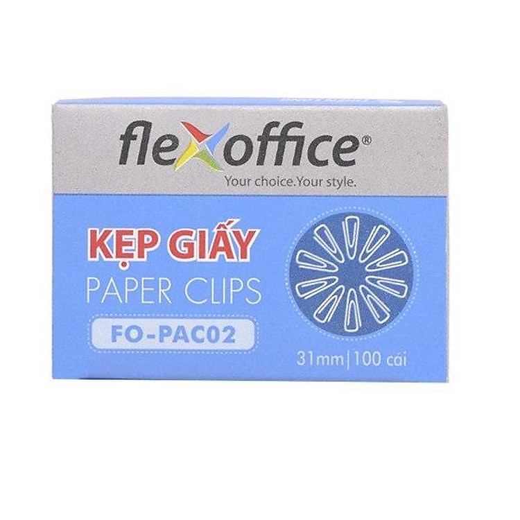 Hộp Kẹp Giấy Flexoffice 31mm (12 chiếc)