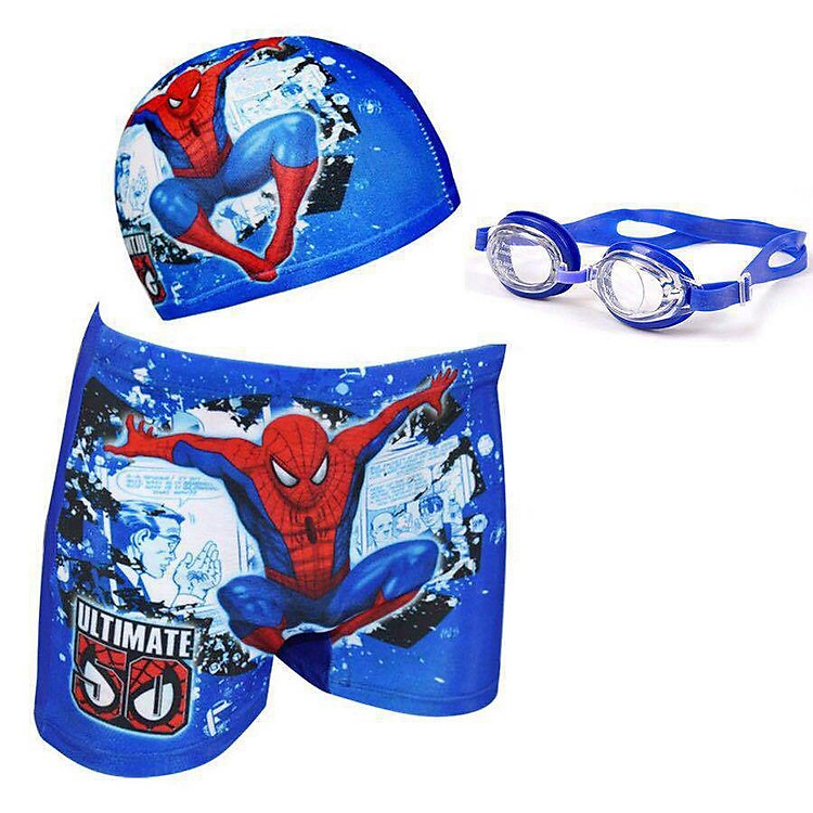 Combo Quần Và Nón Bơi Cho Bé Trai Tặng Kính Bơi