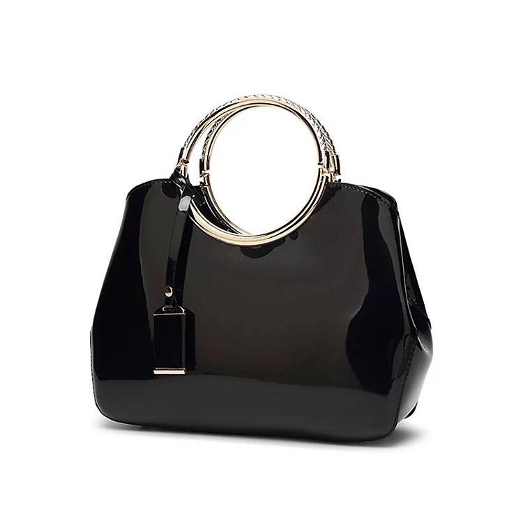 Túi xách nữ loại to da bóng phong cách Châu Âu