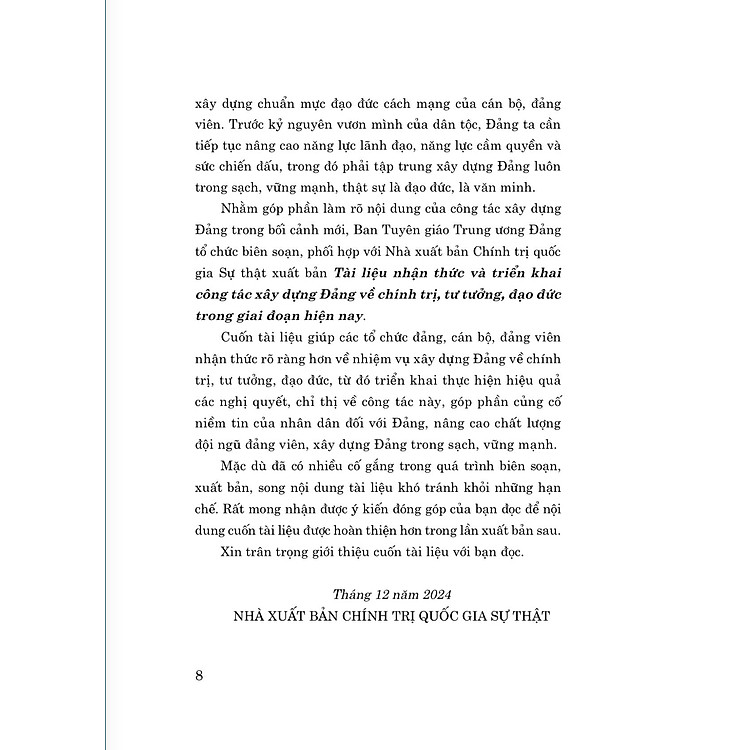 Tài Liệu Nhận Thức Và Triển Khai Công Tác Xây Dựng Đảng Về Chính Trị, Tư Tưởng, Đạo Đức Trong Giai Đoạn Hiện Nay - Ảnh 3