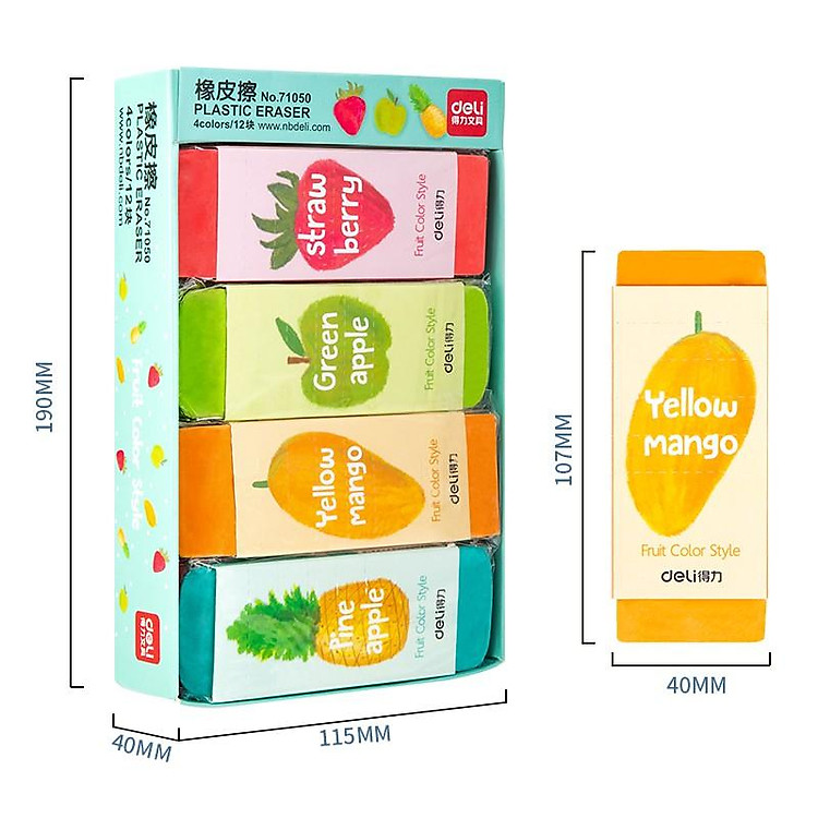 Gôm Tẩy Deli Hình Vẽ Hoa Quả (71050) - Ảnh 5